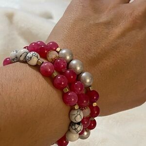3 Best Friends Bracelets Christmas Gift for Her sister Natural protection stones